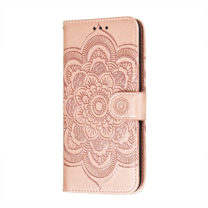 Bild 2,  Samsung Galaxy A52 / A52s - Mandala Läder Fodral - Roséguld