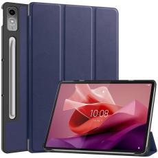  Lenovo Tab P12 Fodral Tri-Fold L&auml;der M&ouml;rk Bl&aring;