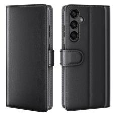  Samsung Galaxy A15 5G Fodral Premium &Auml;kta L&auml;der Svart