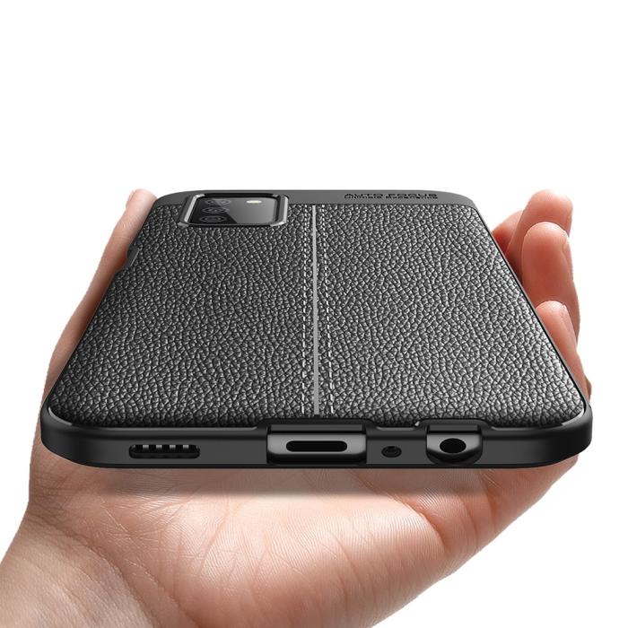 Bild 6,  Samsung Galaxy A03s Skal Litchi Textur TPU Svart