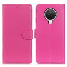  Nokia G10 / G20 Fodral Litchi L&auml;der Rosa