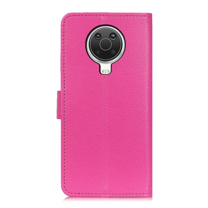 Bild 2,  Nokia G10 / G20 Fodral Litchi Läder Rosa