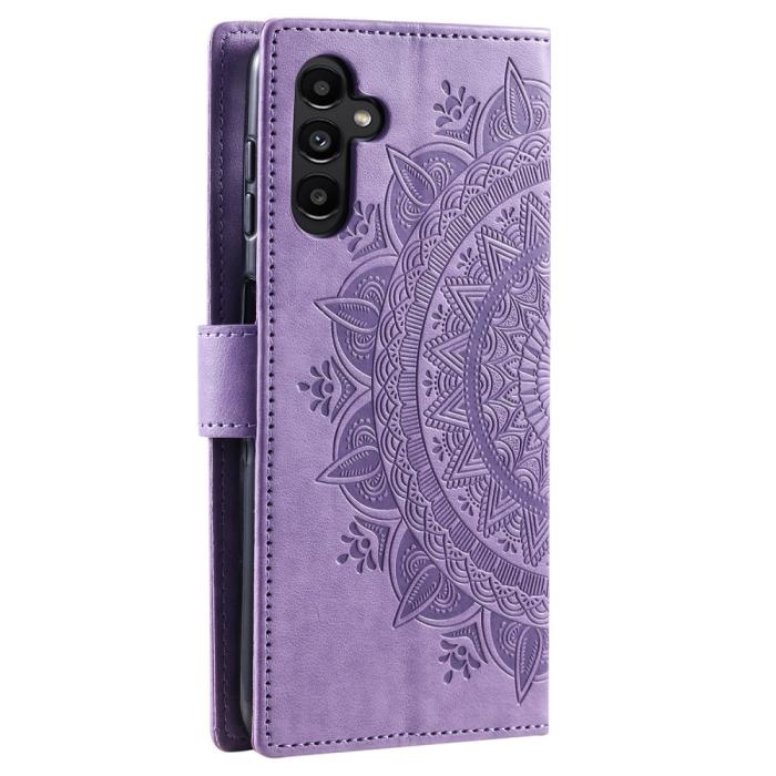 Bild 6,  Samsung Galaxy S23 FE Fodral Mandala Läder Lila