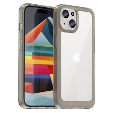  iPhone 15 Skal Akryl/TPU Transparent Gr&aring;