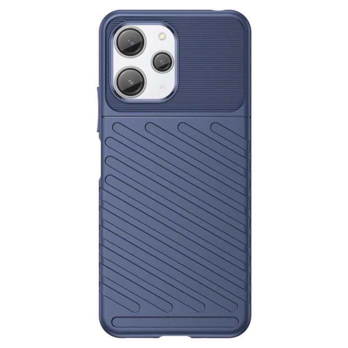 Bild 2,  Xiaomi Redmi 12 5G/4G Skal Twill Textur Blå