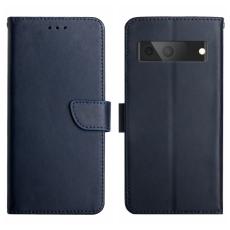  Google Pixel 7A Fodral &Auml;kta L&auml;der Nappa Textur Bl&aring;