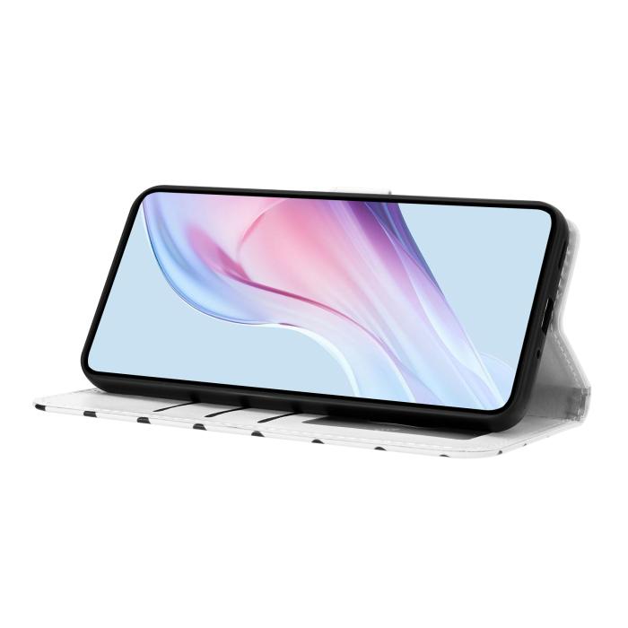 Bild 5,  Google Pixel 11 / 11 Pro Fodral Läder Prickigt Mönster Vit