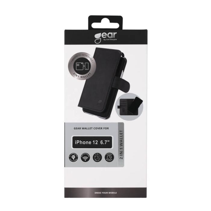 Bild 2, Gear GEAR iPhone 12 Pro Max 2in1 Magnet Fodral / Skal Svart