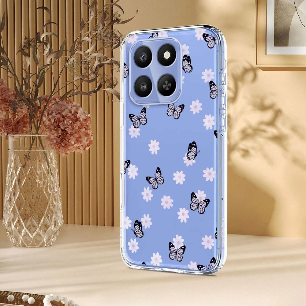  Honor 400 Smart Skal Med Tryck Fjärilar / Blommor