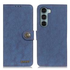 KHAZNEH KHAZNEH Motorola Moto G200 Fodral Vintage Split L&auml;der Bl&aring;