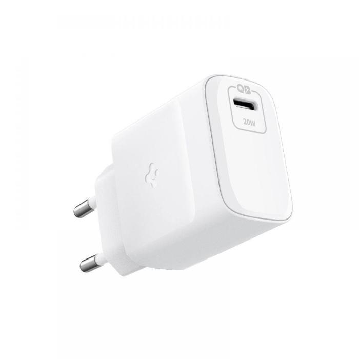 Bild 2, Spigen Spigen 20W PowerArc GaN PD USB-C Snabbladdare Vit