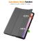  Samsung Galaxy Tab S11 Fodral Tri-Fold Läder Grå