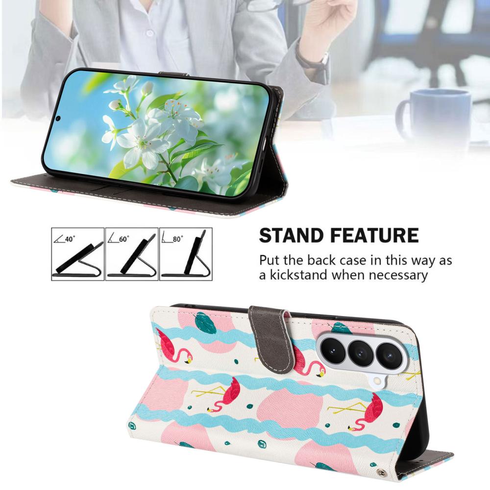  Samsung Galaxy S26 Fodral Med Tryck Flamingos