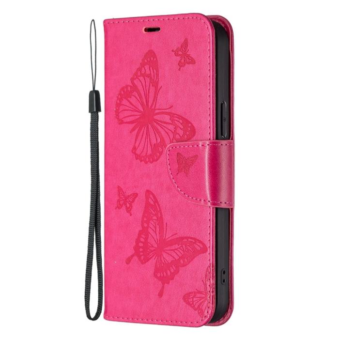 Bild 6,  Samsung Galaxy S23 Ultra Fodral Tryckta Fjärilar Rosa