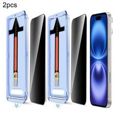 iPhone 16 Plus/15 Plus 2-PACK Sk&auml;rmskydd H&auml;rdat Glas Privacy