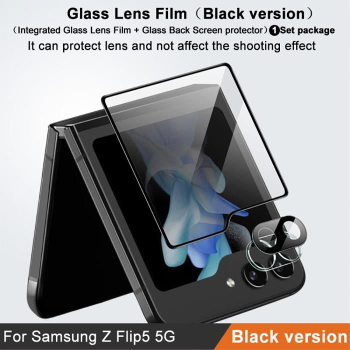 Bild 3, IMAK IMAK Galaxy Z Flip 5 Skärmskydd/Linsskydd Härdat Glas Svart
