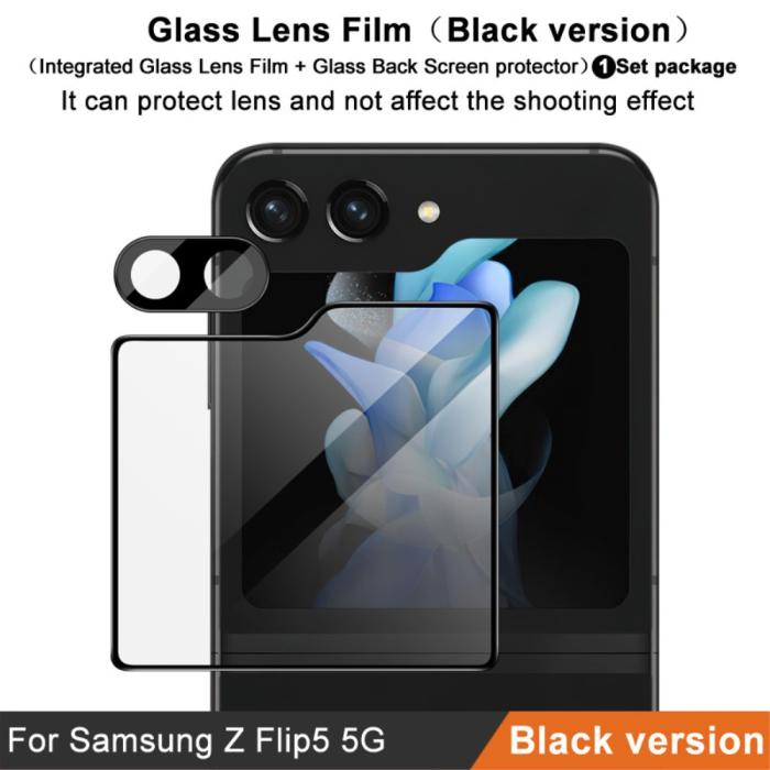 Bild 4, IMAK IMAK Galaxy Z Flip 5 Skärmskydd/Linsskydd Härdat Glas Svart