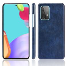  Samsung Galaxy A52 / A52s - L&auml;derbelagt Litchi Skal - Bl&aring;