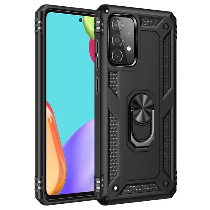 Bild 2,  Samsung Galaxy A52 / A52s - Hybrid Armor Ring Skal - Svart