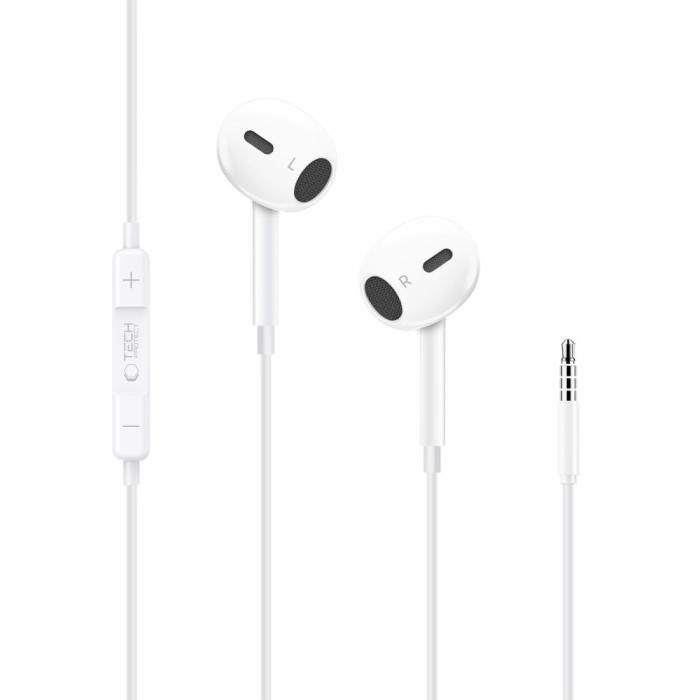 Bild 2, Tech-Protect Tech-Protect In-Ear Hörlurar 3.5 mm AUX UltraBoost Vit