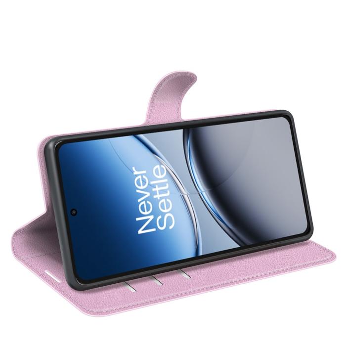 Bild 3,  OnePlus Nord 4 Fodral Litchi Läder Ljus Rosa