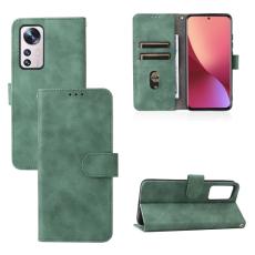  Xiaomi 12 Fodral Skin Touch L&auml;der Gr&ouml;n
