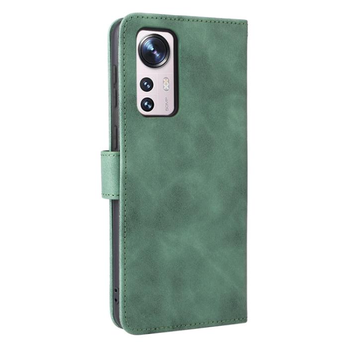 Bild 3,  Xiaomi 12 Fodral Skin Touch Läder Grön