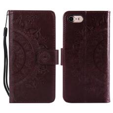  iPhone 17e / 16e Fodral Mandala L&auml;der Brun