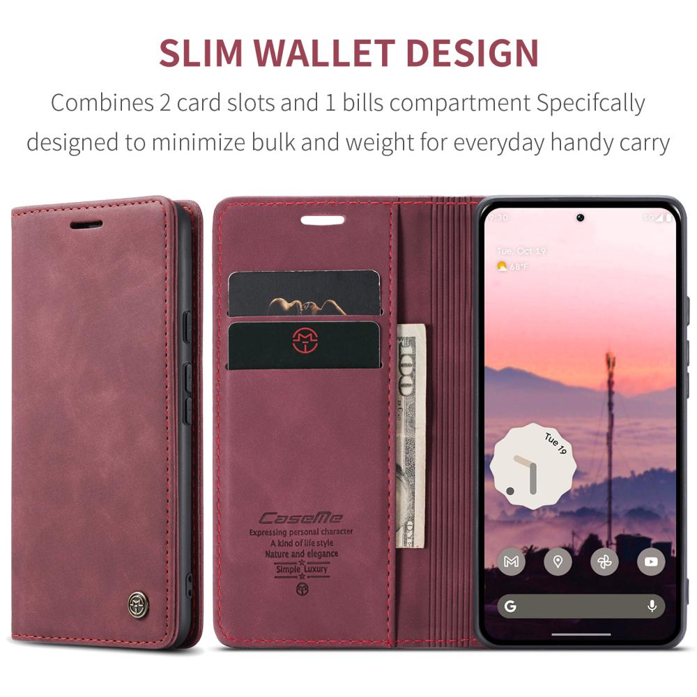CASEME CASEME Google Pixel 10/10 Pro / 9/9 Pro Fodral Flip Retro Läder