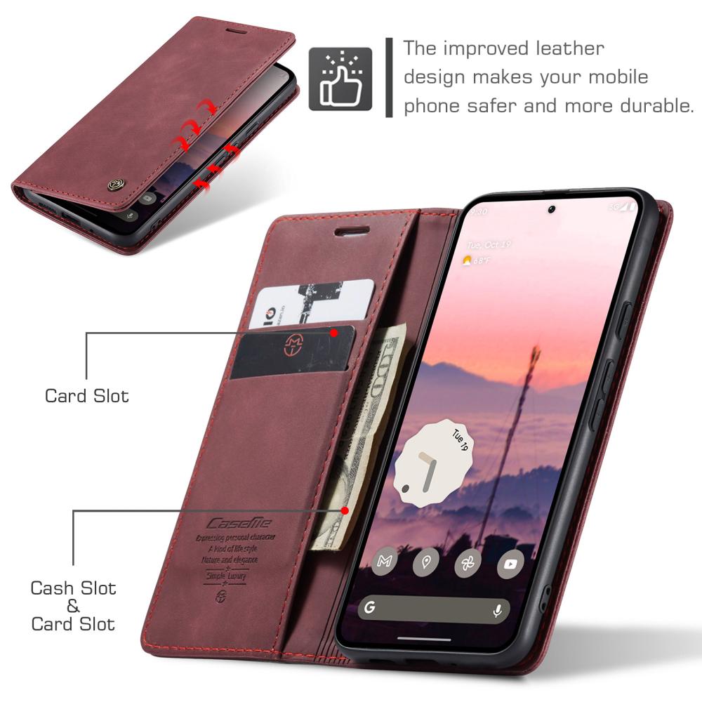 CASEME CASEME Google Pixel 10/10 Pro / 9/9 Pro Fodral Flip Retro Läder