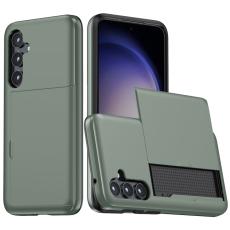  Samsung Galaxy A55 5G Skal Hybrid Med Kortfack Army Green