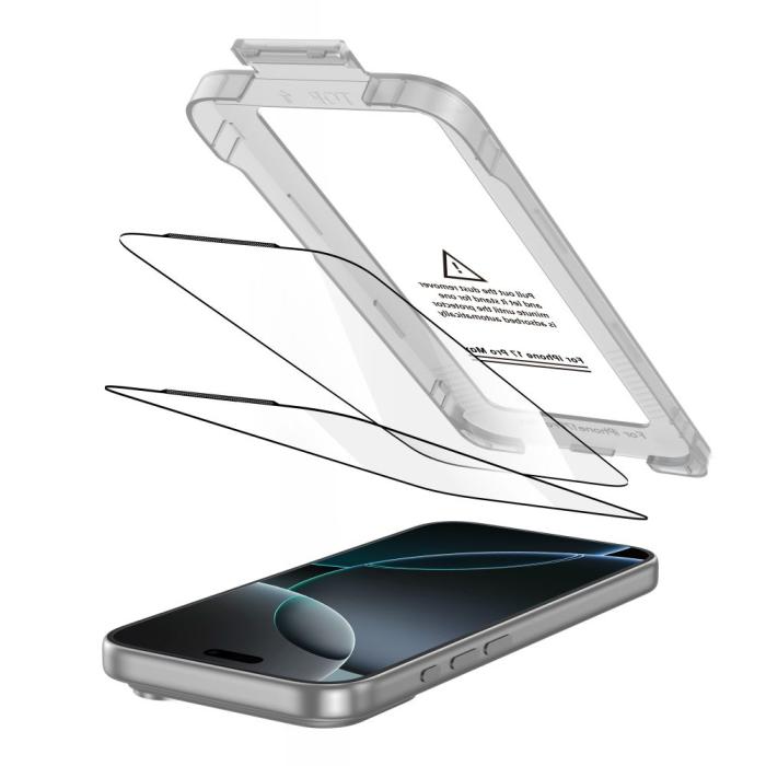 Bild 2, Tech-Protect Tech-Protect iPhone 17 Pro Max 2-PACK Skärmskydd Quick Set+