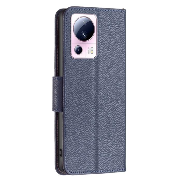 Bild 3,  Xiaomi 13 Lite 5G Fodral Litchi Shark Läder Blå