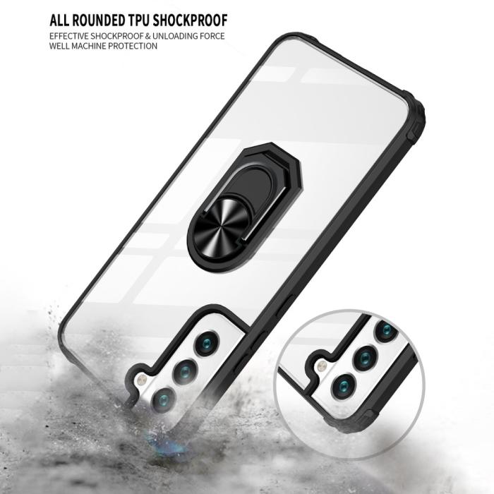 Bild 5,  Samsung Galaxy S22 Plus Skal Shockproof Hybrid Ring Röd