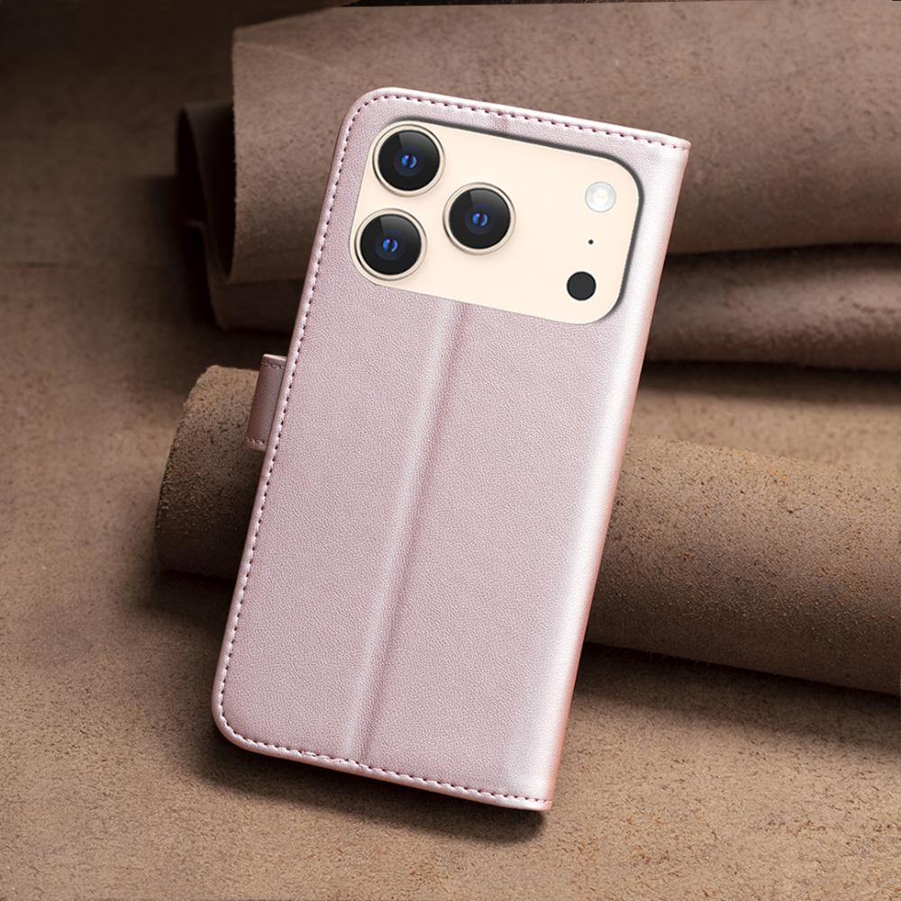 BINFEN BINFEN iPhone 17 Pro Max Fodral Läder Roséguld