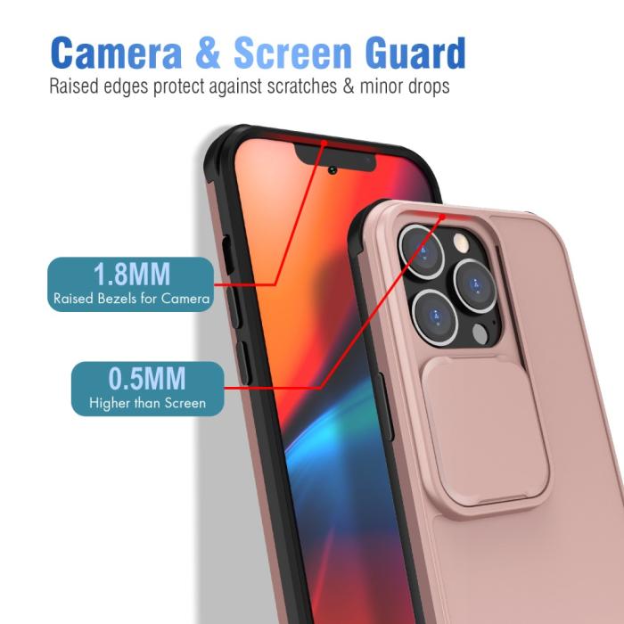 Bild 2,  iPhone 13 Pro Max - CamShield Hybrid Skal - Roséguld