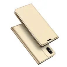 DUX DUCIS iPhone Xs Max - DUX DUCIS Pl&aring;nboksfodral - Guld