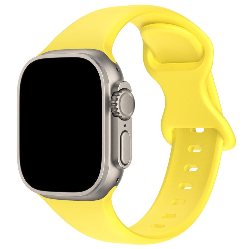 ColorPop Silikon Armband Butterfly Apple Watch 42/41/40/38 mm (M/L) Gul