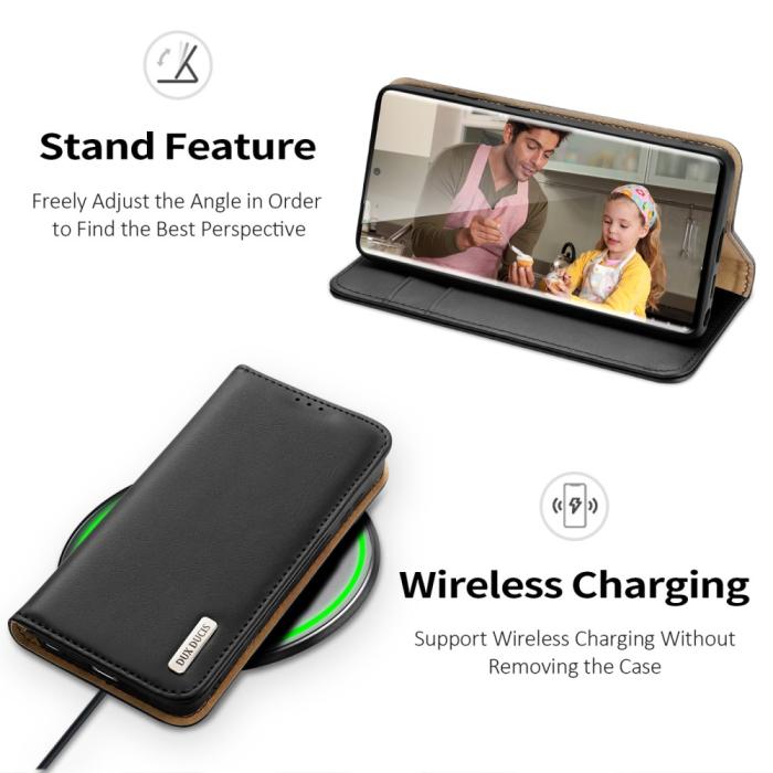 Bild 5, DUX DUCIS DUX DUCIS Galaxy S24 Ultra Fodral HIVO Äkta Läder Svart
