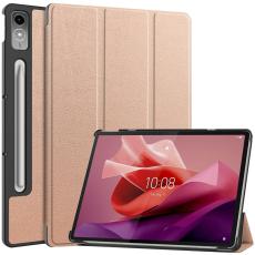  Lenovo Tab P12 Fodral Tri-Fold L&auml;der Ros&eacute;guld