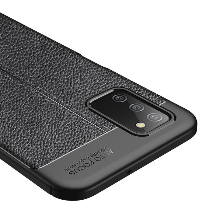 Bild 5,  Samsung Galaxy A03s Skal Litchi Textur TPU Blå