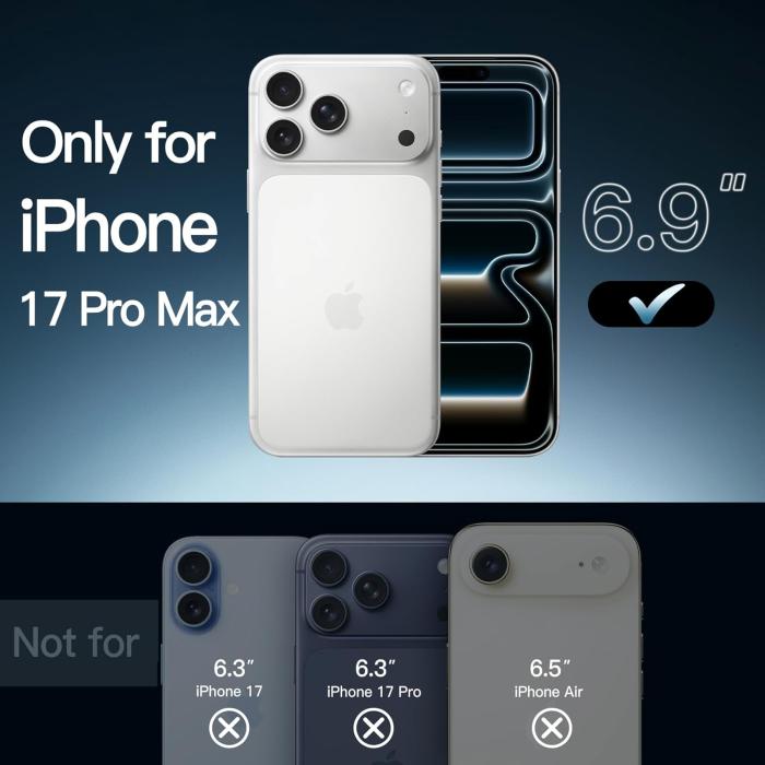 Bild 2,  iPhone 17 Pro Max MagSafe Skal Transparent - Premium