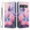  Sony Xperia 10 VII Fodral Med Tryck Rosa Blommor
