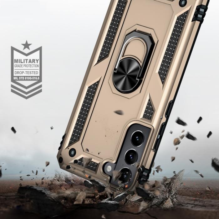 Bild 5,  Samsung Galaxy S22 Skal Ring Armor Hybrid Guld