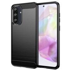  Samsung Galaxy A56 5G / A36 5G Skal Borstad St&aring;l Svart