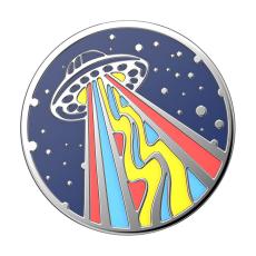 PopSockets PopSockets Avtagbart Grip med St&auml;llfunktion Premium Enamel Outta This World Navy