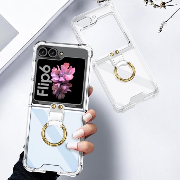 Bild 2, GKK GKK Galaxy Z Flip 6 / 7 FE Skal Med Ringhållare Transparent
