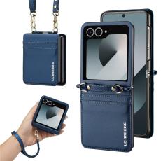 LC.IMEEKE LC.IMEEKE Galaxy Z Flip 8 Skal med Kortfack & Axelrem