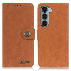 KHAZNEH KHAZNEH Motorola Moto G200 Fodral Vintage Split L&auml;der Brun