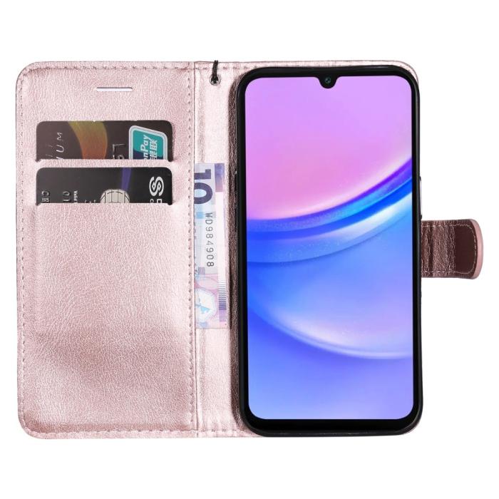 Bild 2,  Samsung Galaxy A16 Fodral Läder Roséguld